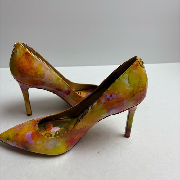 Sam Edelman Hazel Heels Stiletto Pumps Shoes Lemon Zest Floral Women’s size 7.5 - Picture 7 of 13